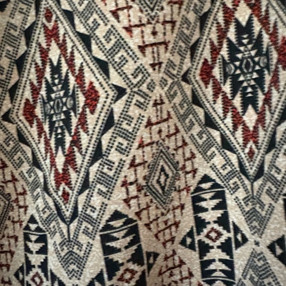 Amuse Society Diamond Pattern Blouse - Black, Brown, Blue - Picture 4 of 6